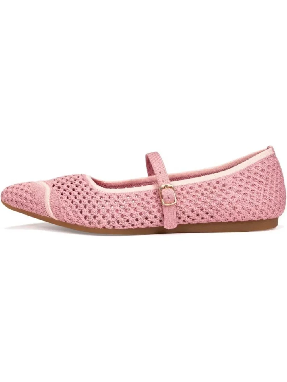Women's Pink Mesh Ballet Flats Comfy Washable Flexible Breathable Casual